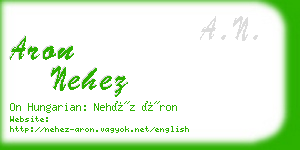 aron nehez business card